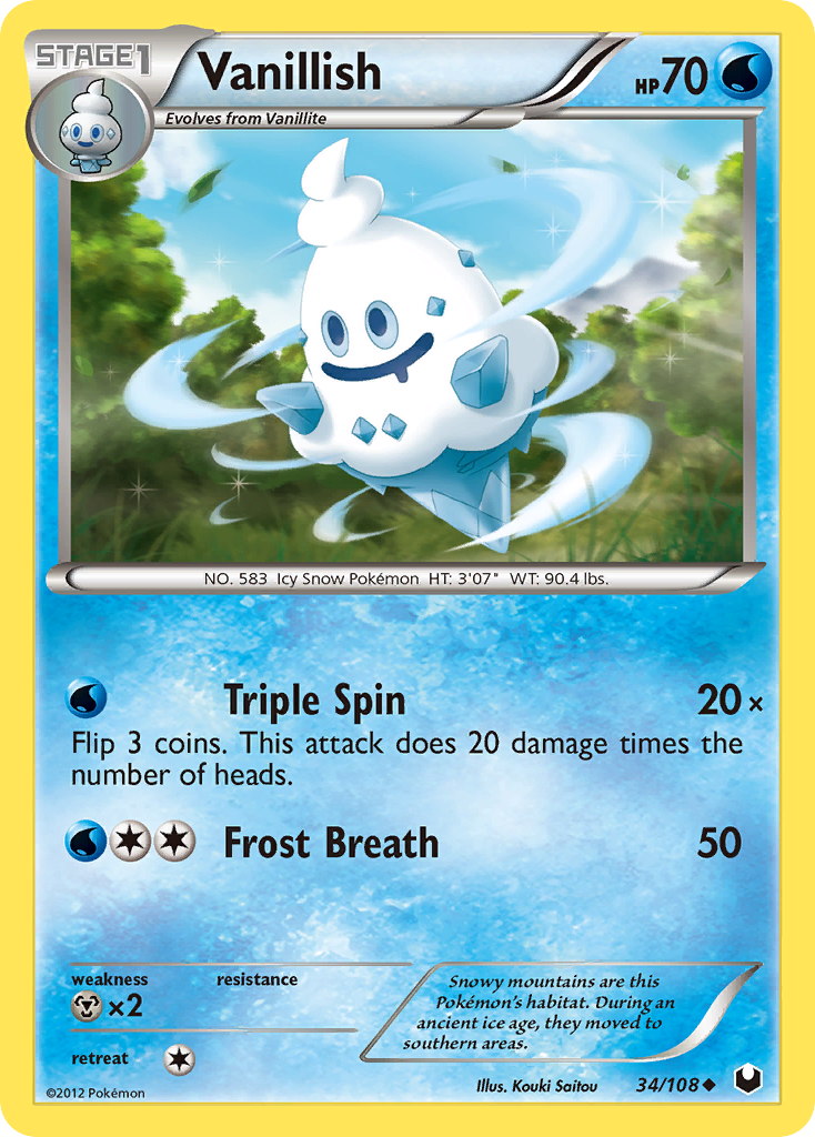 Vanillish 34/108 Uncommon card from Dark Explorers