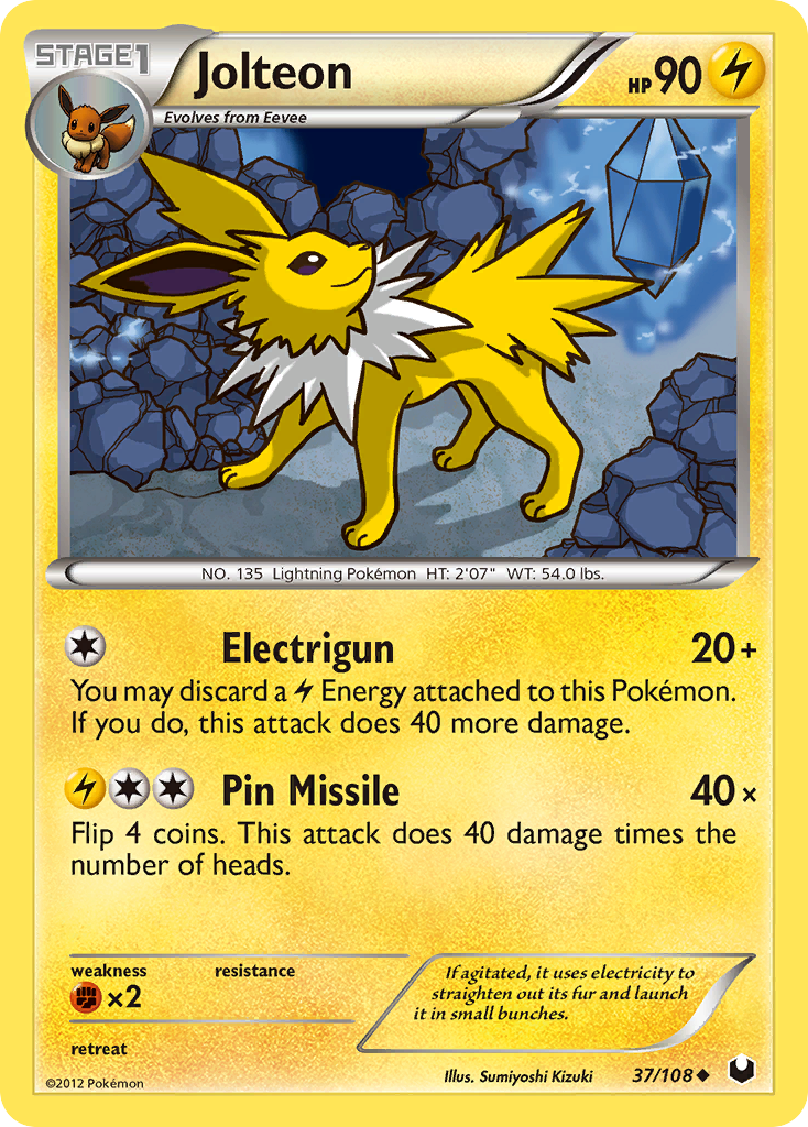 Jolteon 37 Uncommon card from Dark Explorers