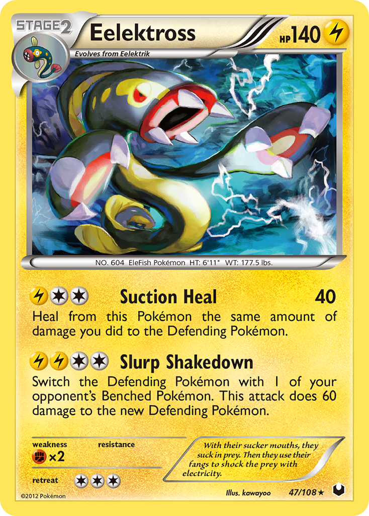 Eelektross 47 Rare Holo card from Dark Explorers