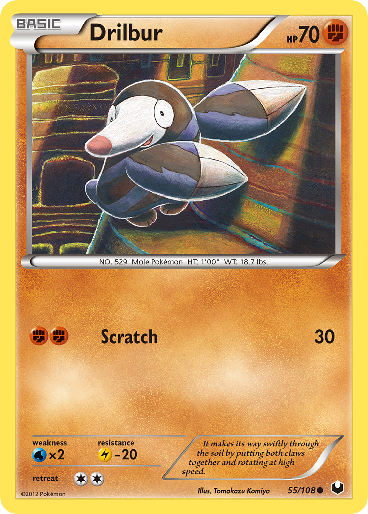 Drilbur 55 Common card from Dark Explorers