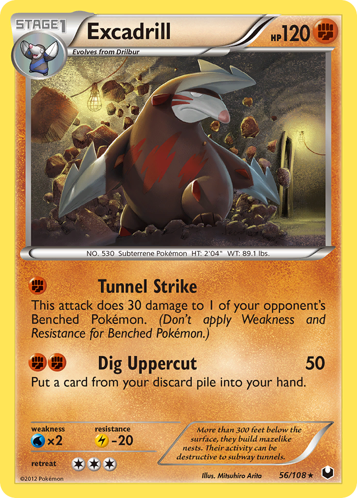 Excadrill 56 Rare card from Dark Explorers