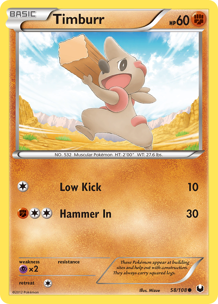 Timburr 58/108 Common card from Dark Explorers