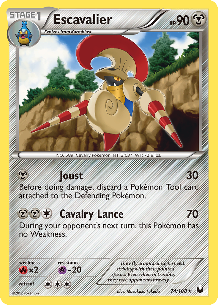 Escavalier 74 Rare card from Dark Explorers