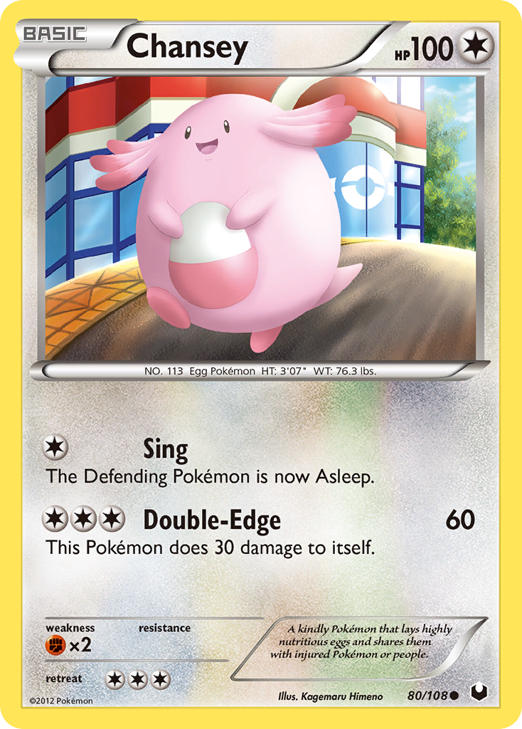 Chansey 80 Common card from Dark Explorers
