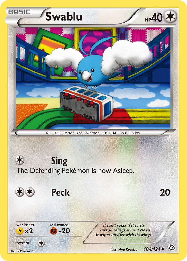 Swablu 104 Uncommon card from Dragons Exalted