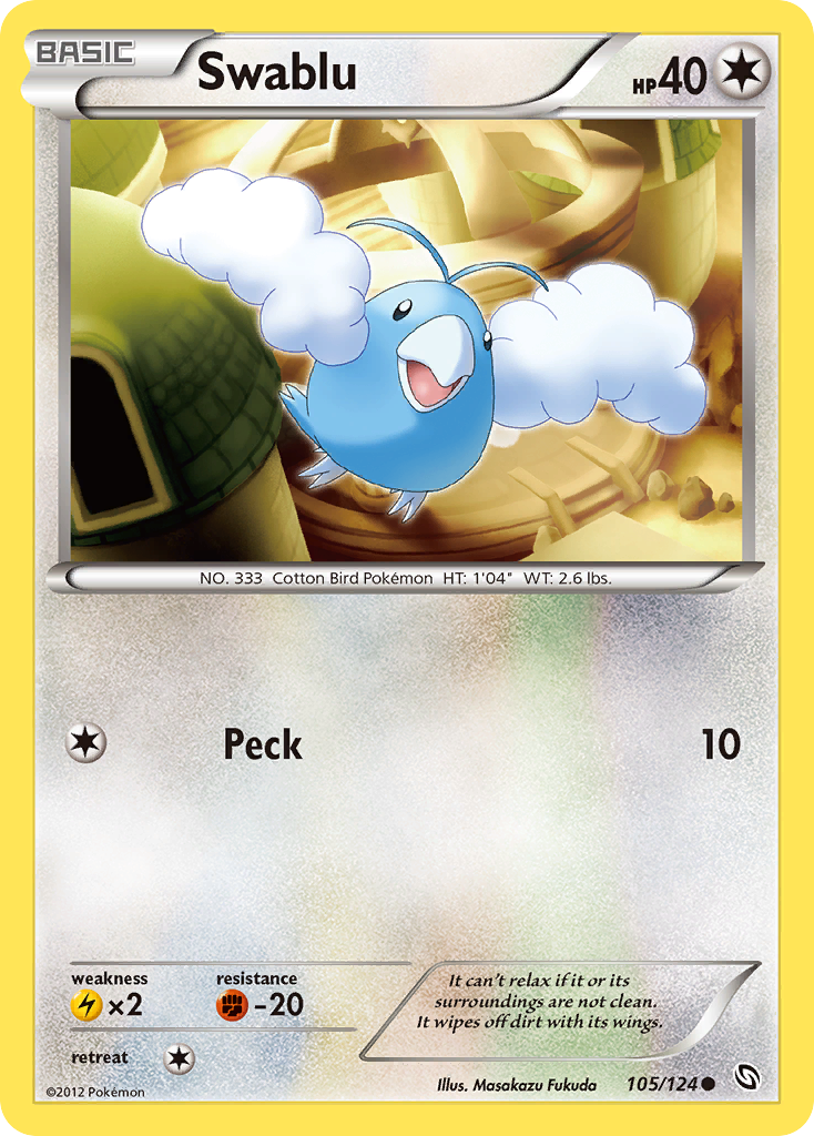 Swablu 105/124 Common card from Dragons Exalted