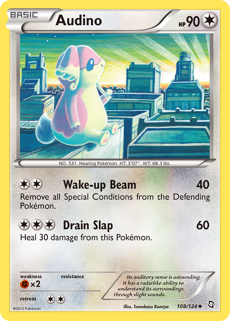 Audino 108 Uncommon card from Dragons Exalted