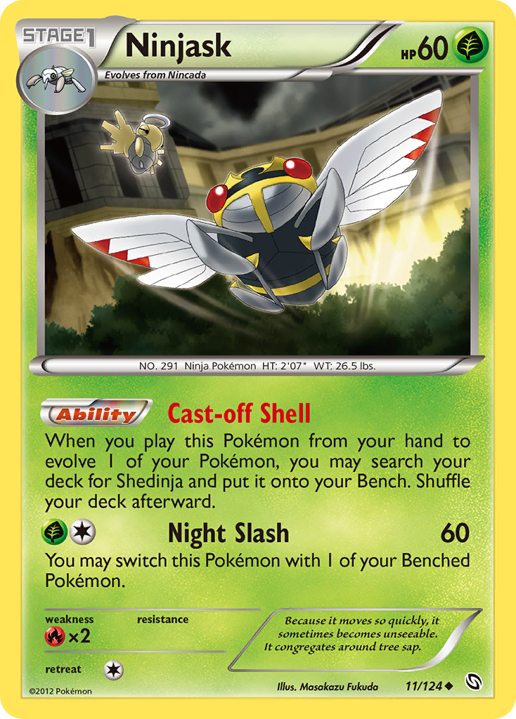 Ninjask 11/124 Uncommon card from Dragons Exalted