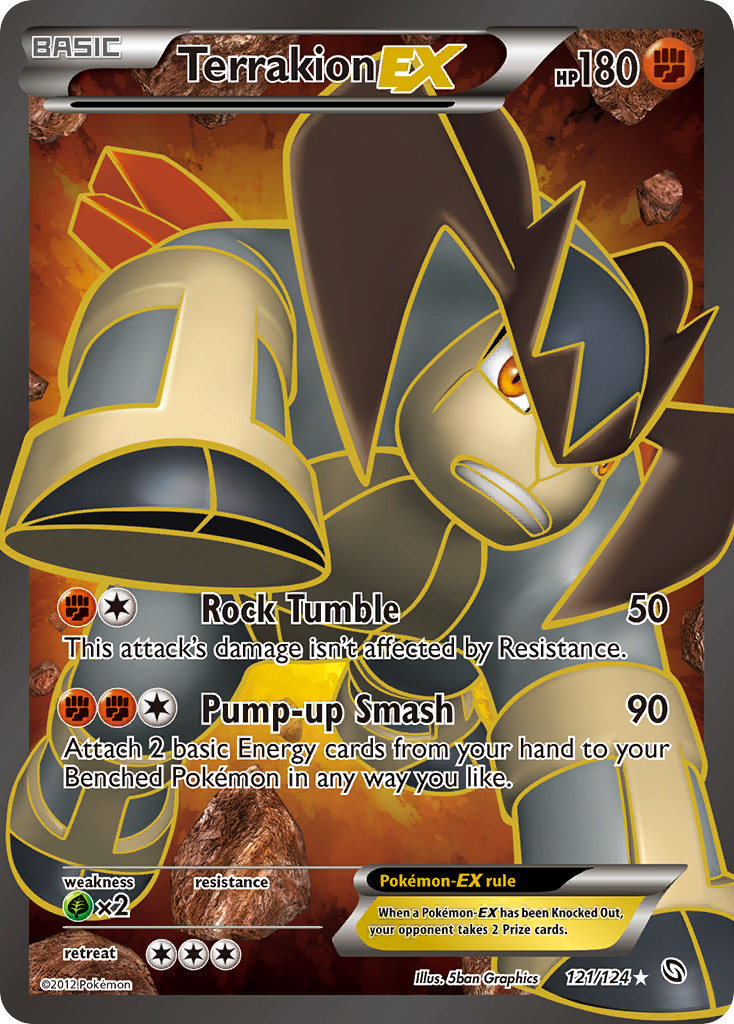 Terrakion-EX 121 Rare Ultra card from Dragons Exalted