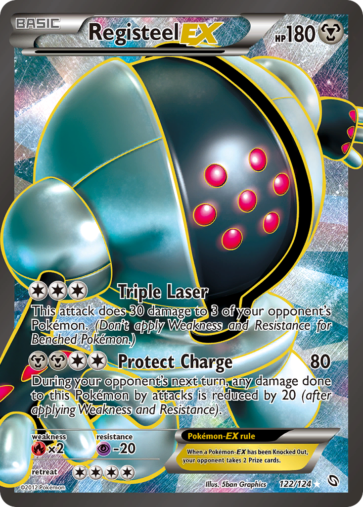 Registeel-EX 122/124 Rare Ultra card from Dragons Exalted