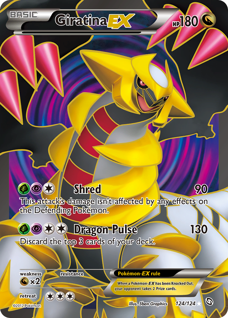Giratina-EX 124/124 Rare Ultra card from Dragons Exalted