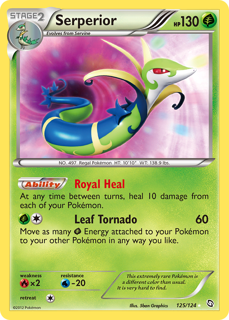 Serperior 125 Rare Secret card from Dragons Exalted
