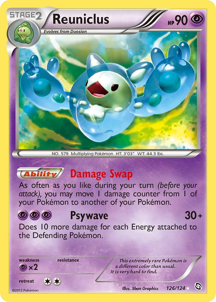 Reuniclus 126 Rare Secret card from Dragons Exalted