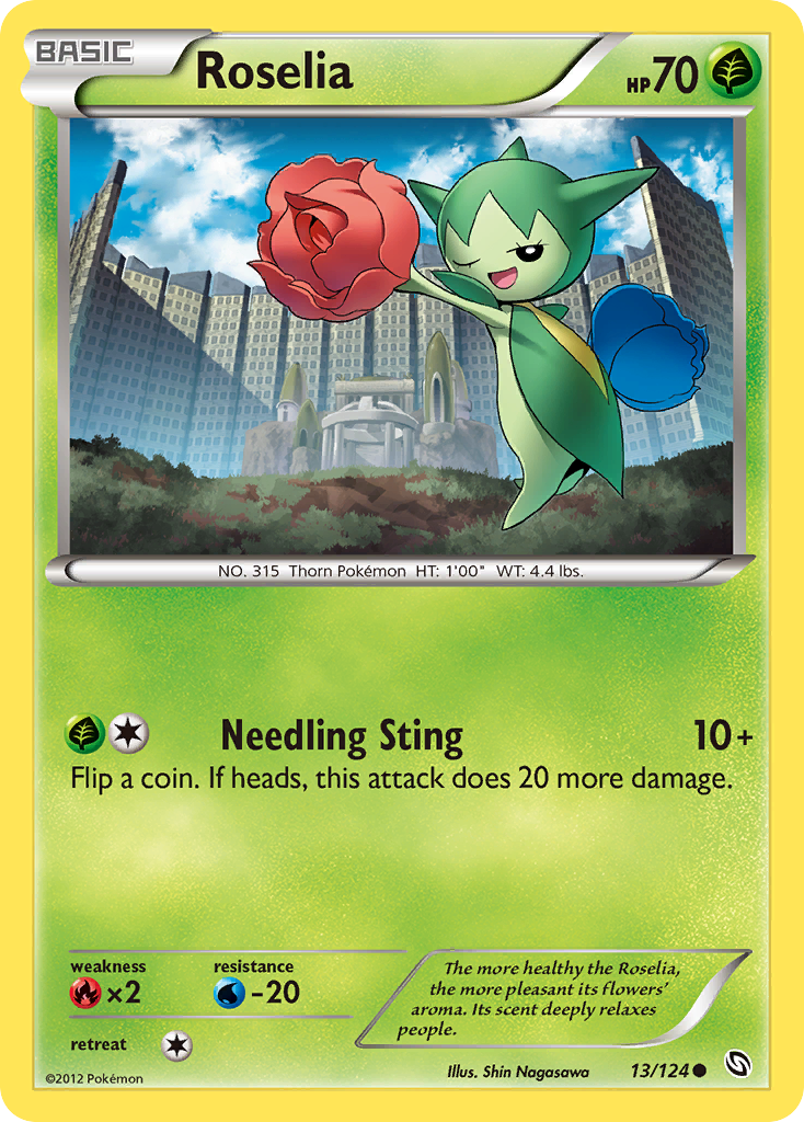 Roselia 13 Common card from Dragons Exalted