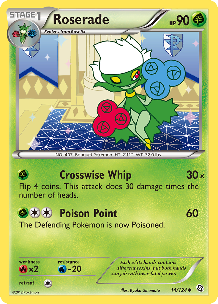 Roserade 14 Uncommon card from Dragons Exalted