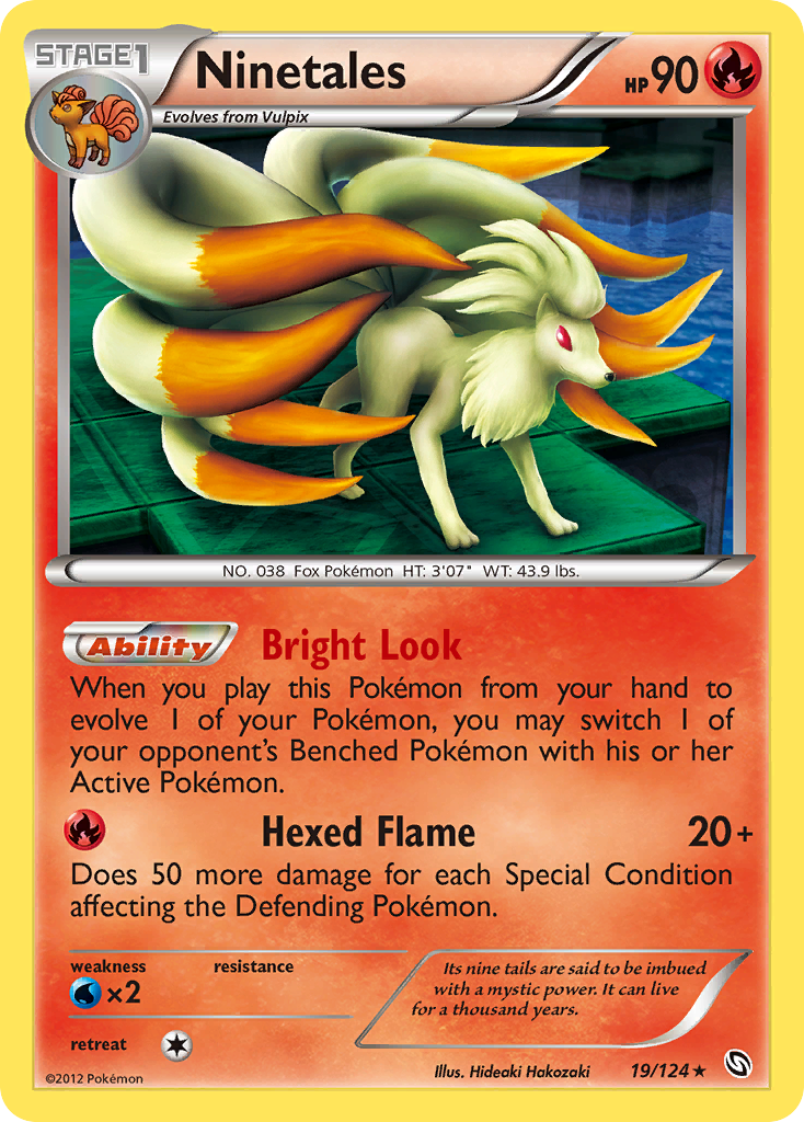 Ninetales 19 Rare Holo card from Dragons Exalted