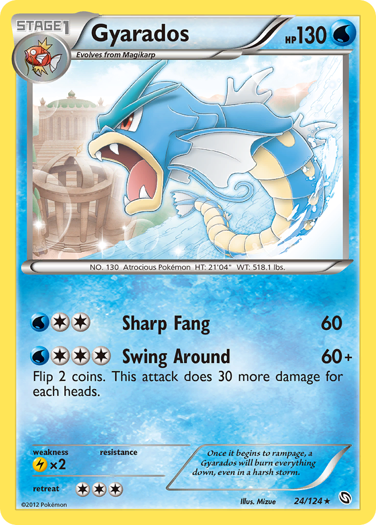 Gyarados 24 Rare card from Dragons Exalted