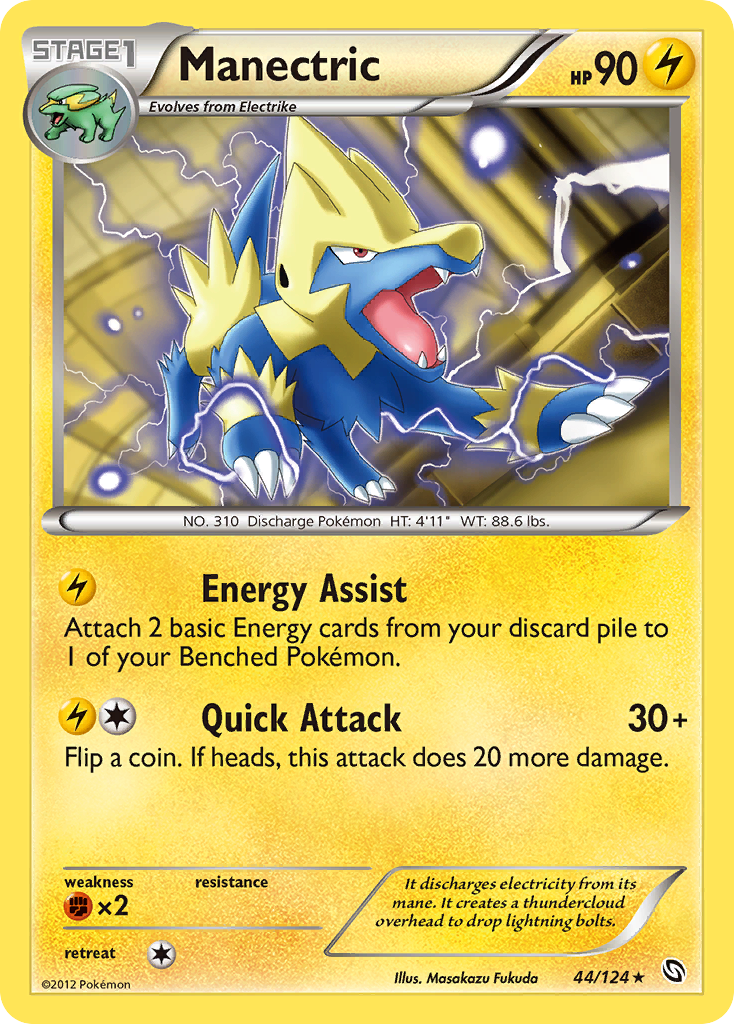 Manectric 44 Rare card from Dragons Exalted
