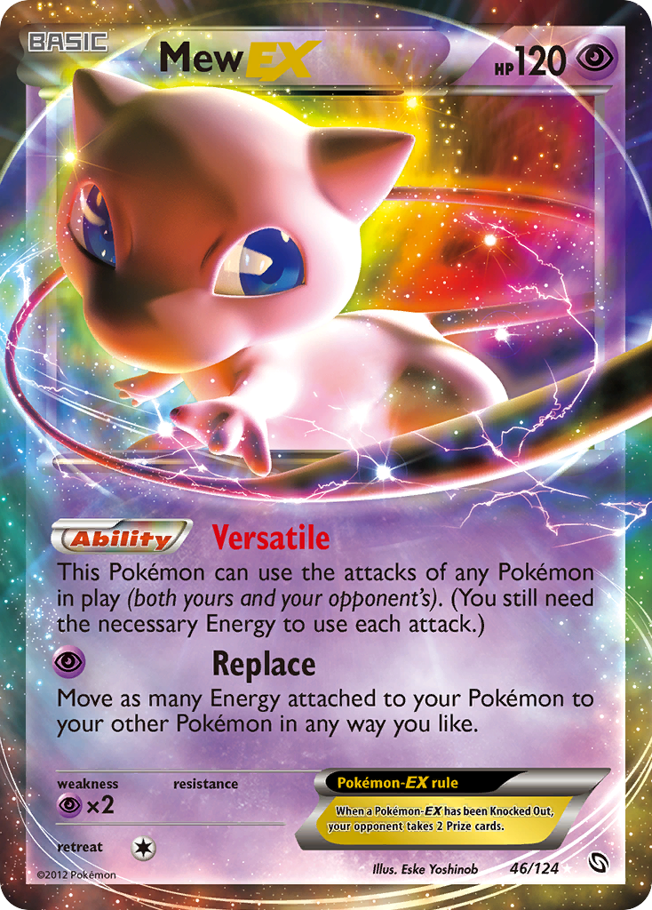 Mew-EX 46 Rare Holo EX card from Dragons Exalted