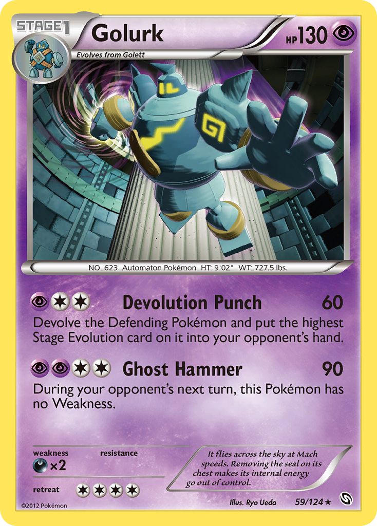 Golurk 59 Rare Holo card from Dragons Exalted
