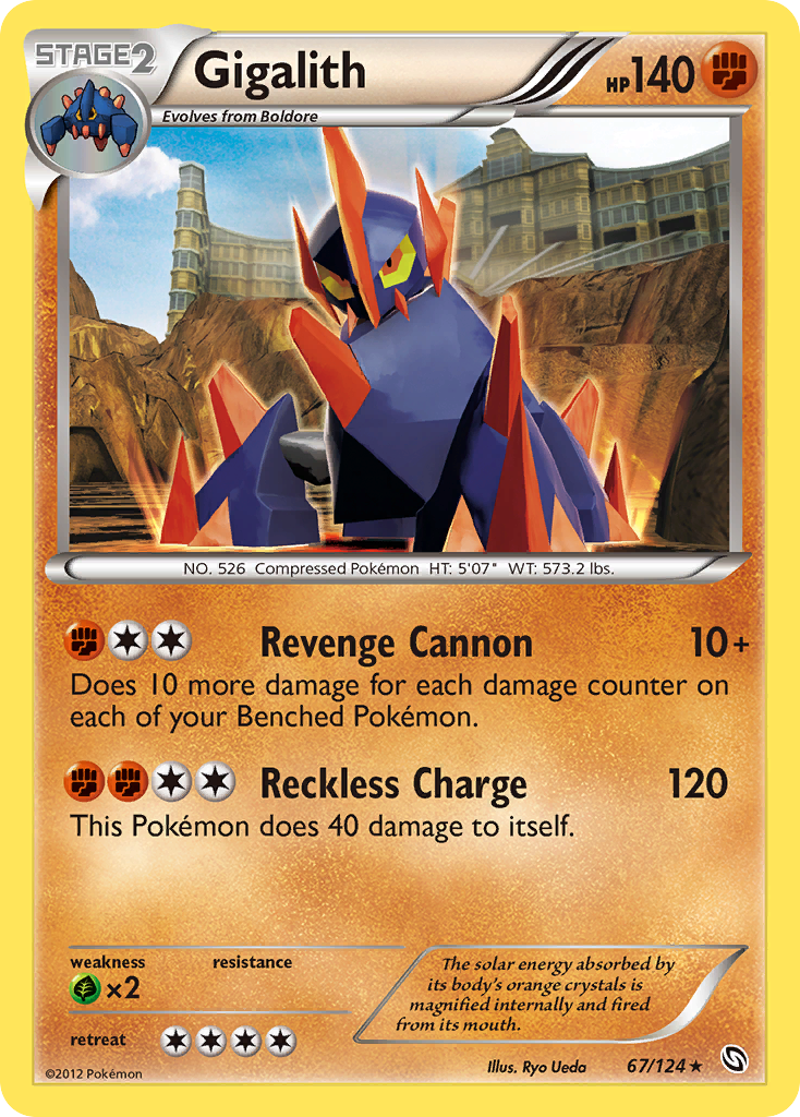 Gigalith 67/124 Rare Holo card from Dragons Exalted