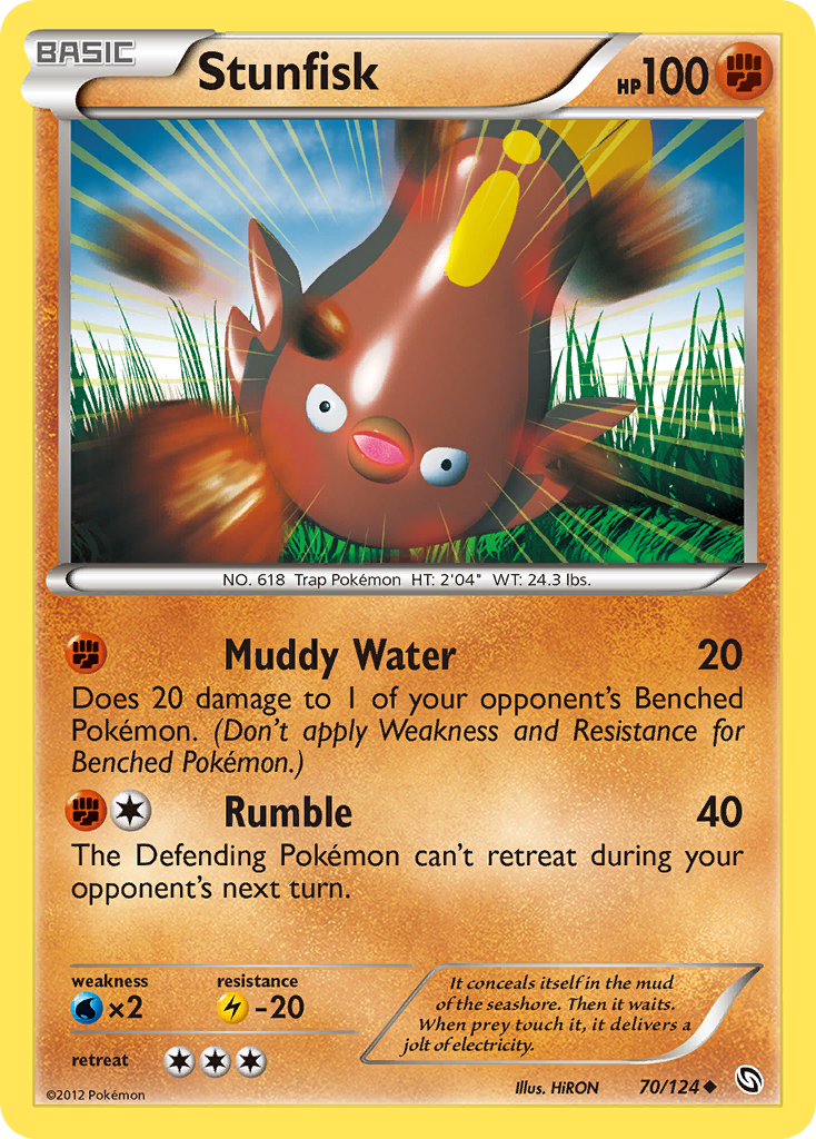 Stunfisk 70 Uncommon card from Dragons Exalted