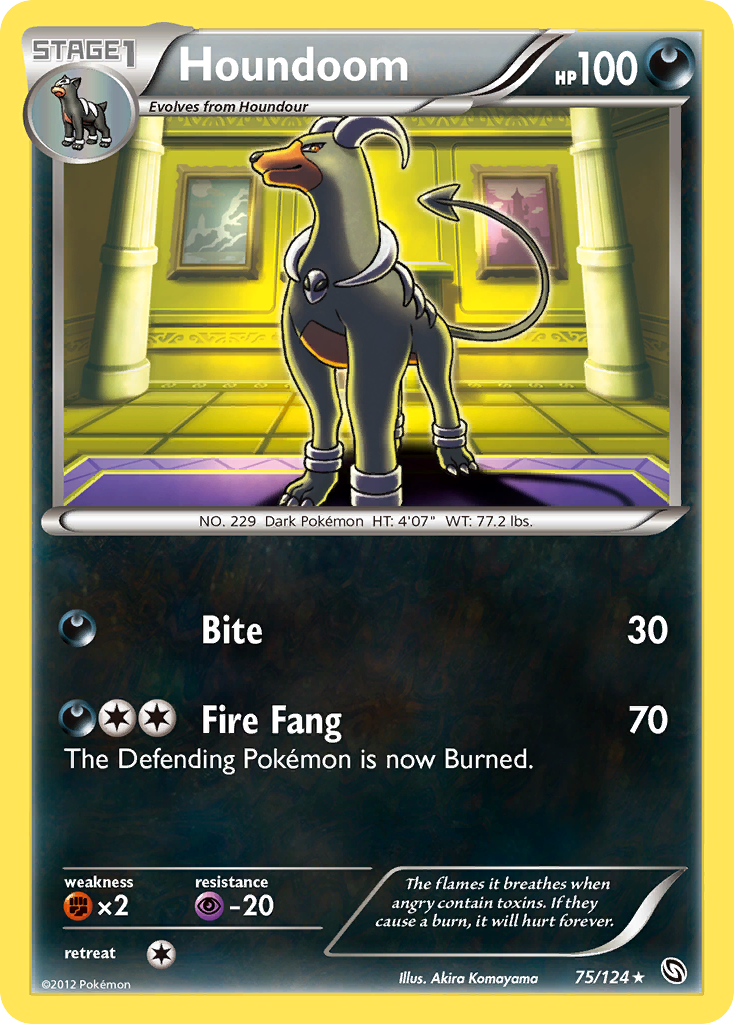 Houndoom 75 Rare card from Dragons Exalted