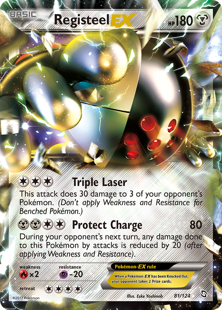 Registeel-EX 81 Rare Holo EX card from Dragons Exalted