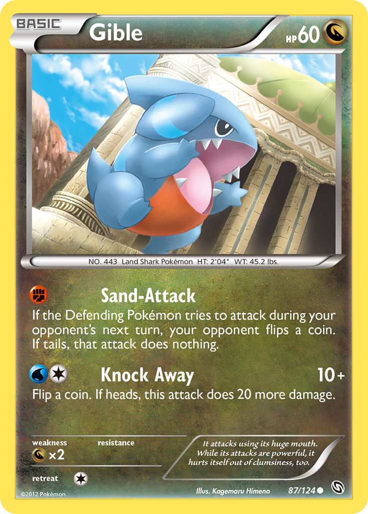 Gible 87/124 Common card from Dragons Exalted