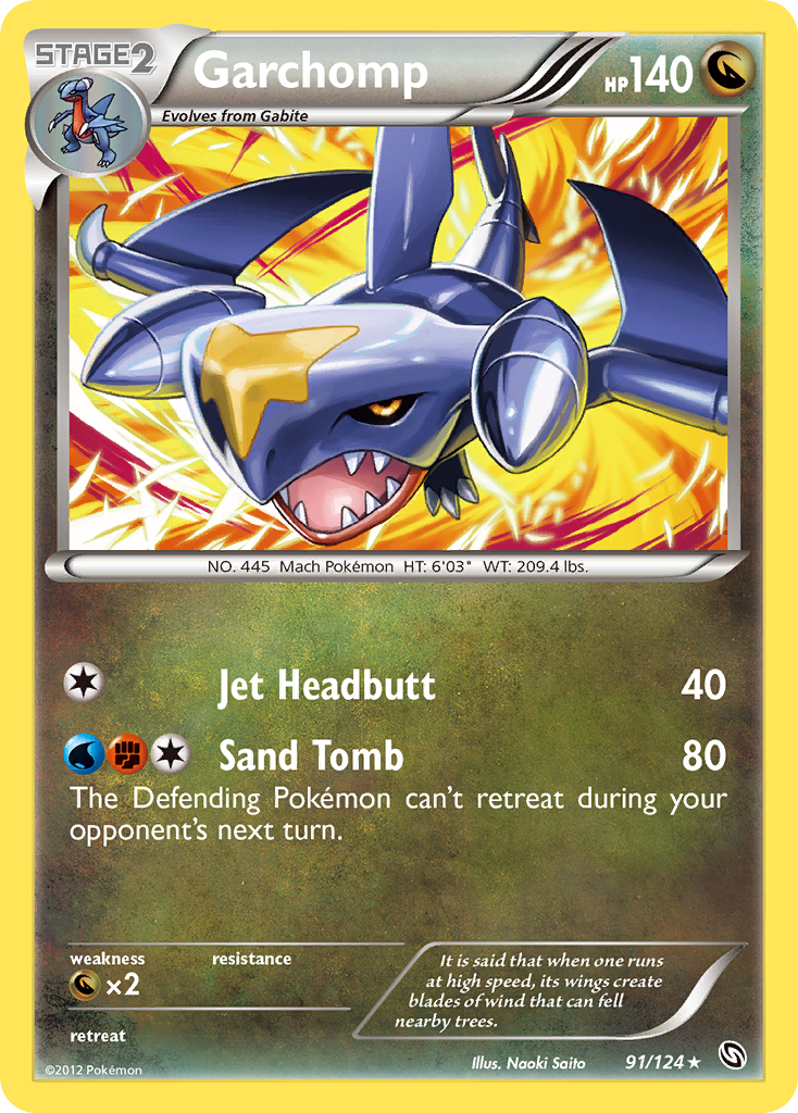 Garchomp 91 Rare card from Dragons Exalted