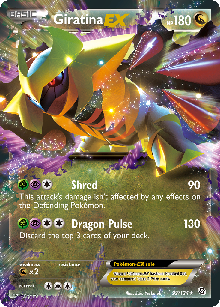 Giratina-EX 92 Rare Holo EX card from Dragons Exalted