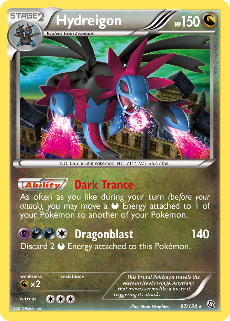Hydreigon 97/124 Rare Holo card from Dragons Exalted