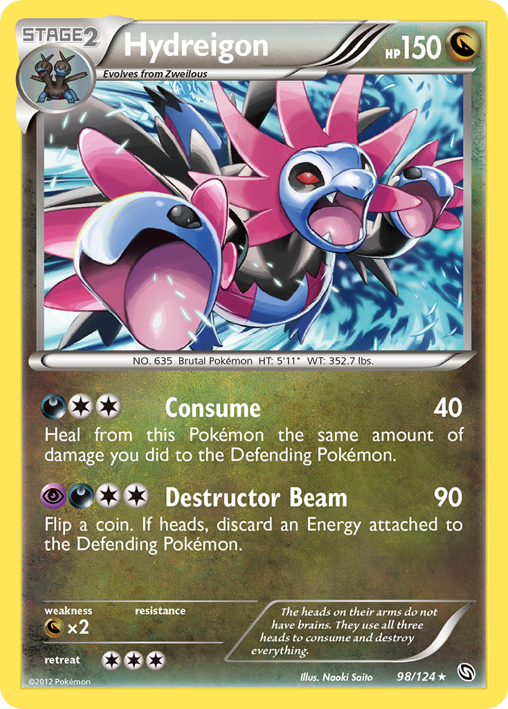 Hydreigon 98/124 Rare card from Dragons Exalted