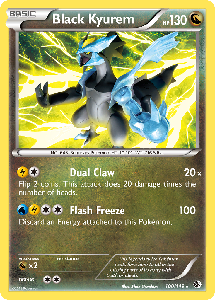 Black Kyurem 100/149 Rare card from Boundaries Crossed