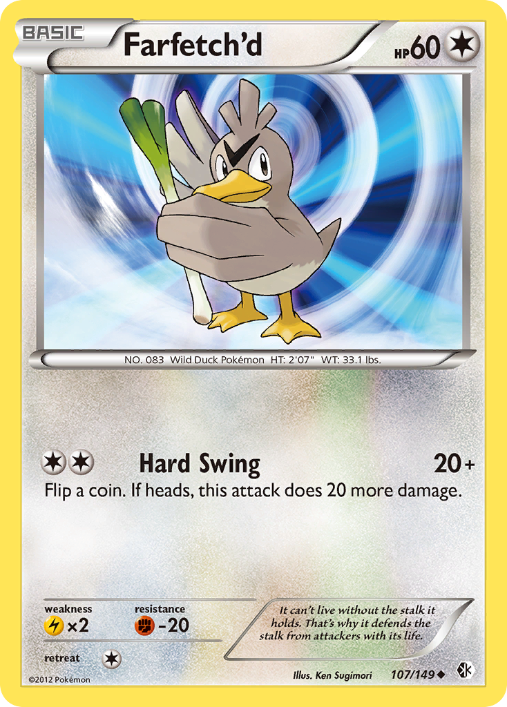 Farfetch'd 107 Uncommon card from Boundaries Crossed