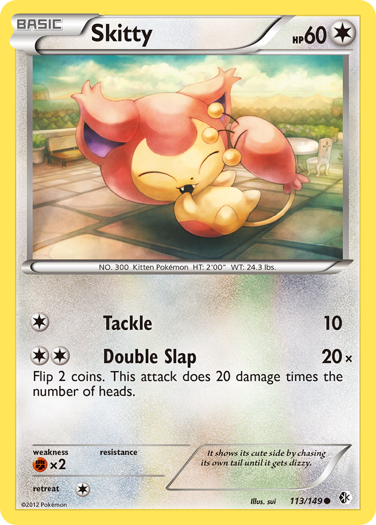 Skitty 113 Common card from Boundaries Crossed