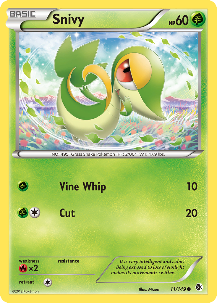 Snivy 11/149 Common card from Boundaries Crossed