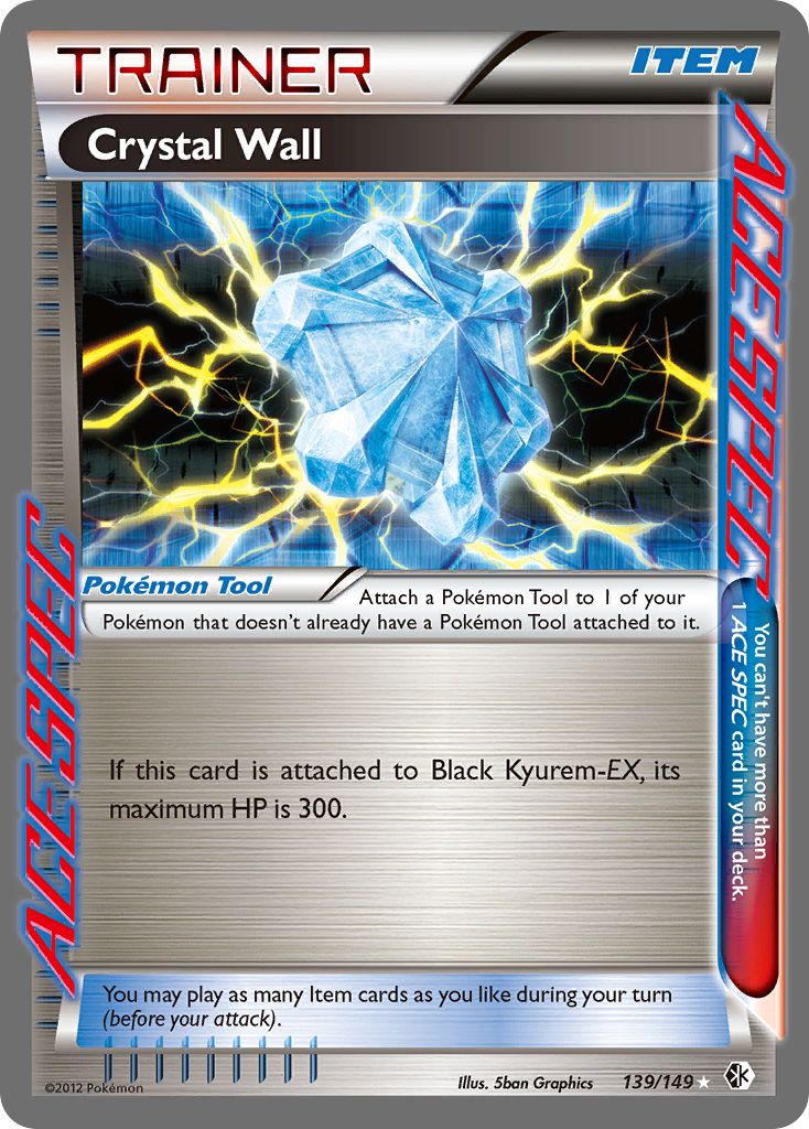Crystal Wall 139 Rare ACE card from Boundaries Crossed