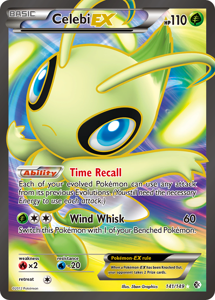 Celebi-EX 141/149 Rare Ultra card from Boundaries Crossed