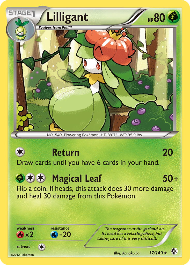 Lilligant 17 Rare card from Boundaries Crossed