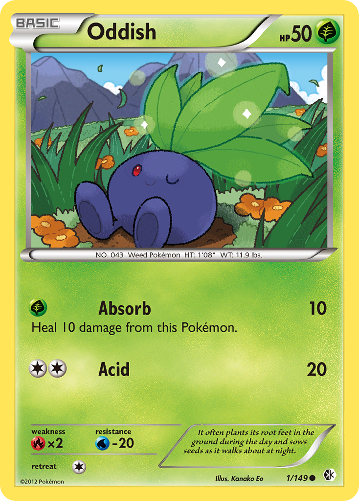 Oddish 1 Common card from Boundaries Crossed