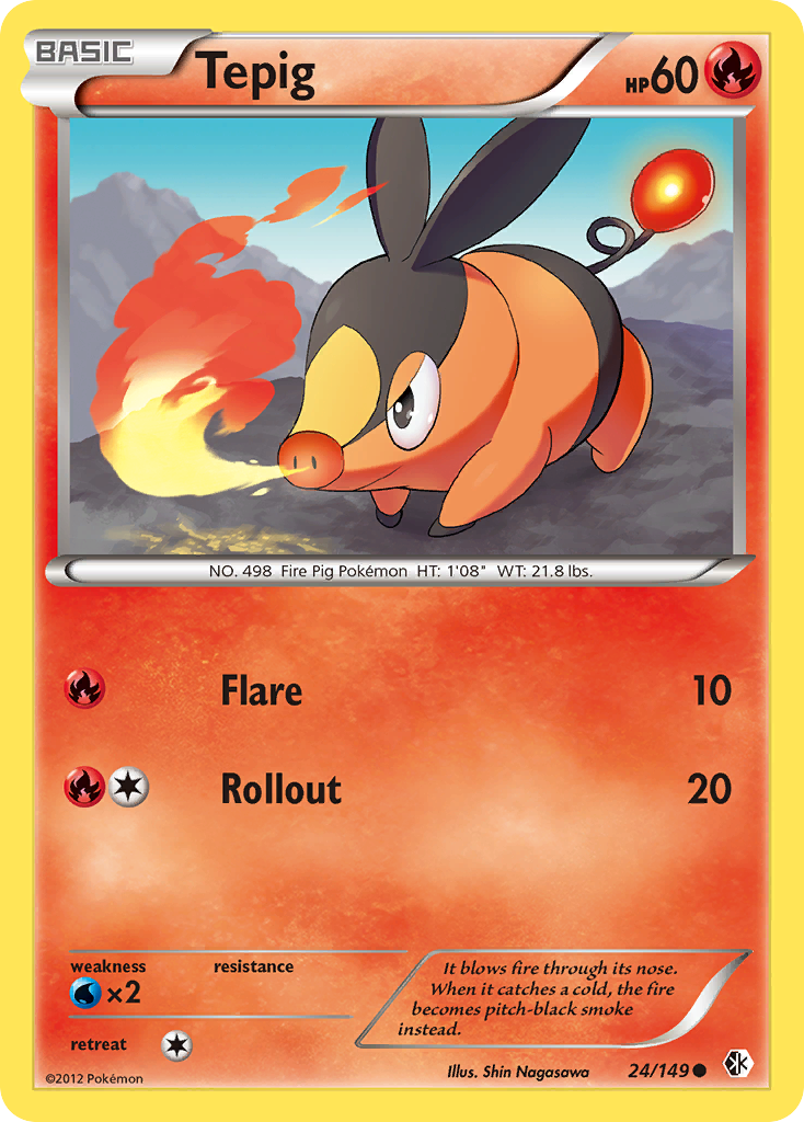Tepig 24 Common card from Boundaries Crossed