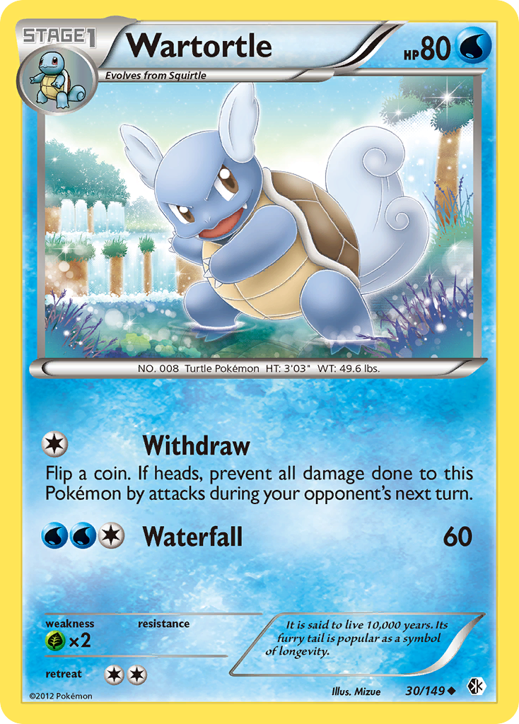 Wartortle 30 Uncommon card from Boundaries Crossed
