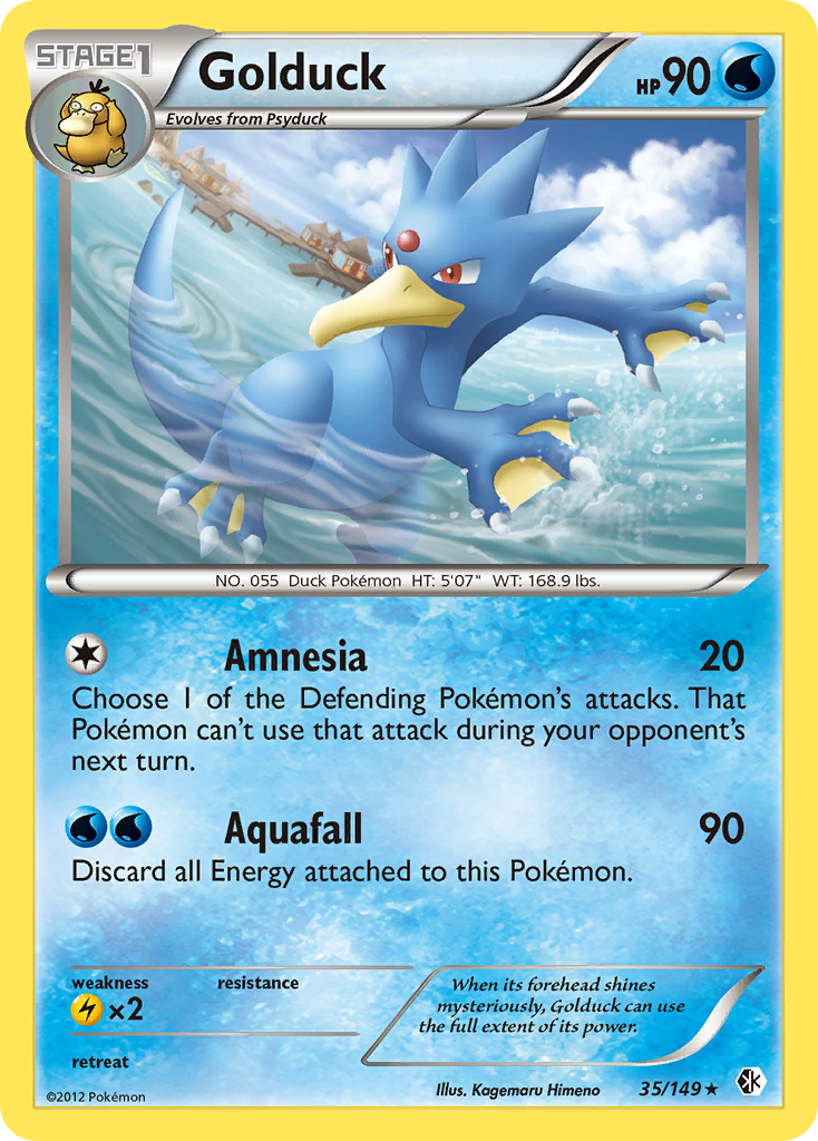 Golduck 35/149 Rare card from Boundaries Crossed