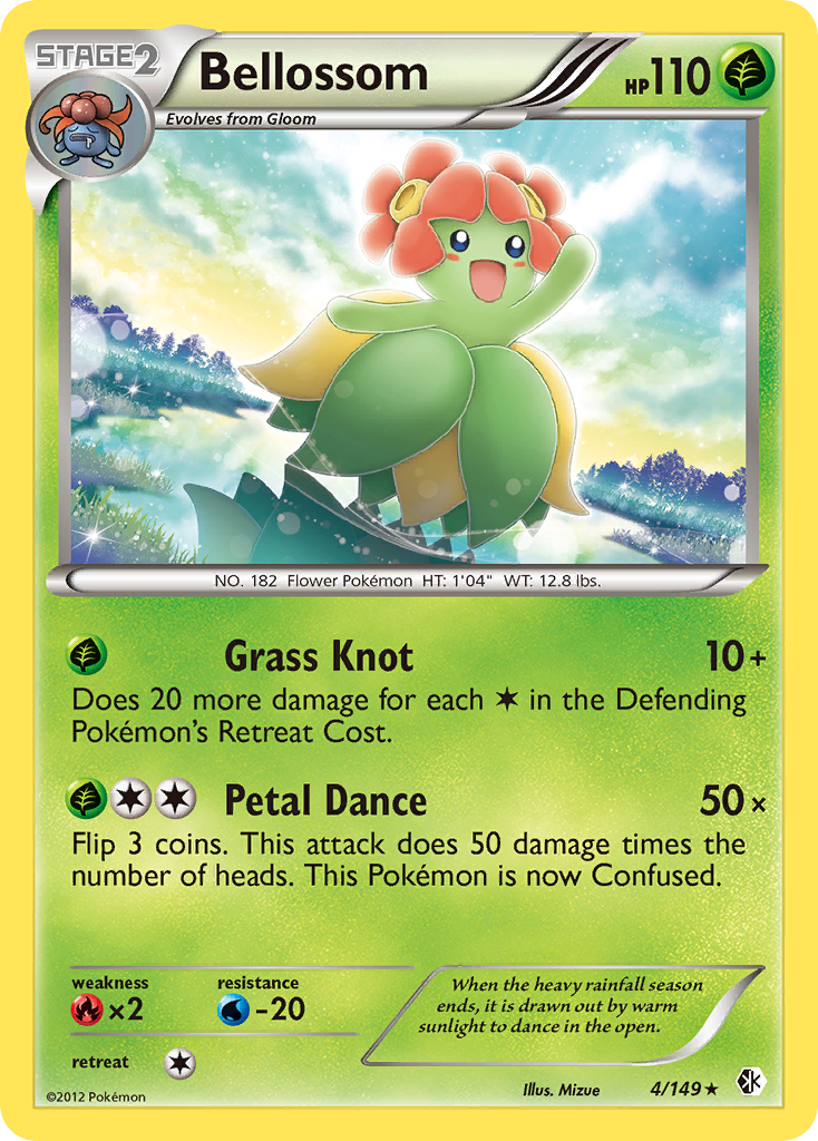 Bellossom 4 Rare card from Boundaries Crossed