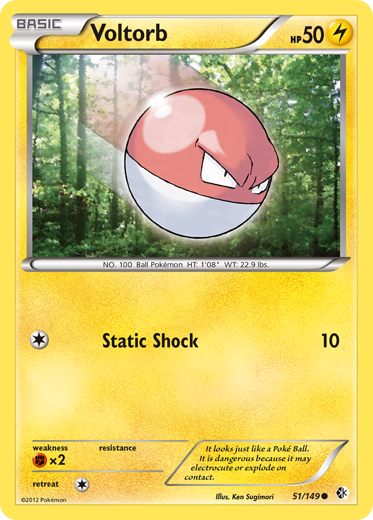 Voltorb 51 Common card from Boundaries Crossed