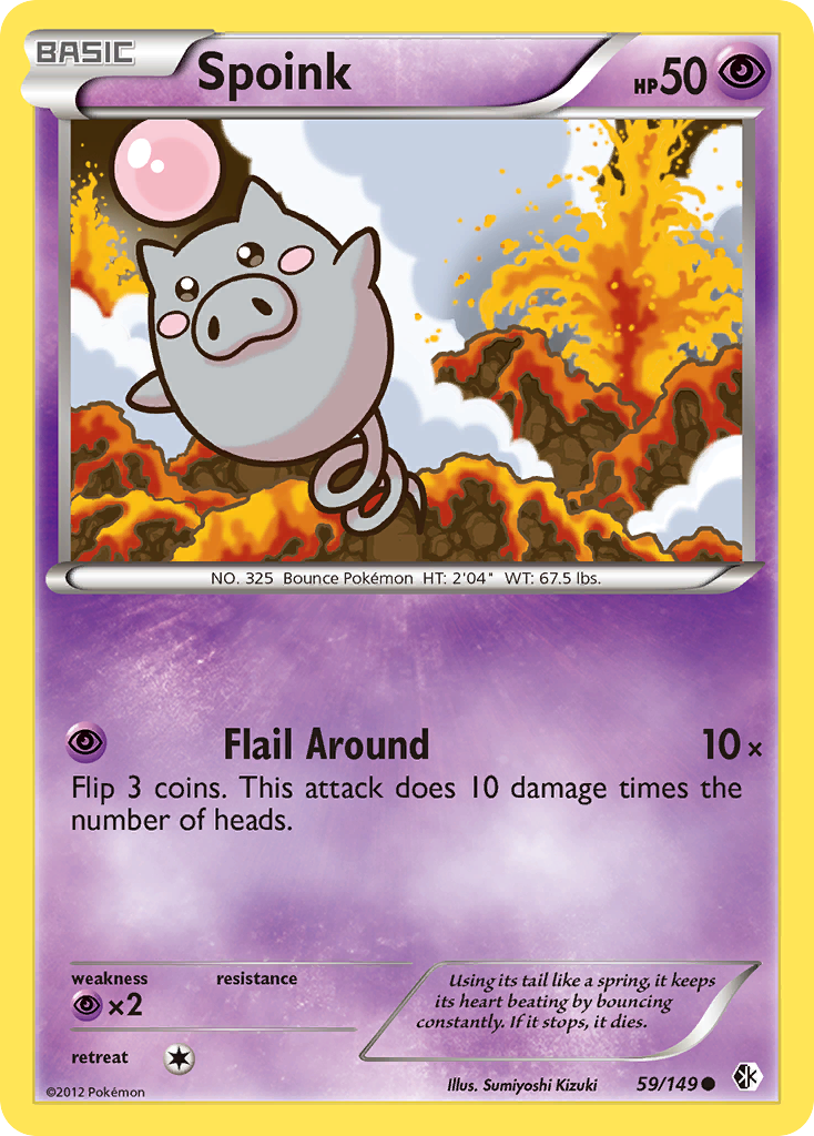 Spoink 59 Common card from Boundaries Crossed