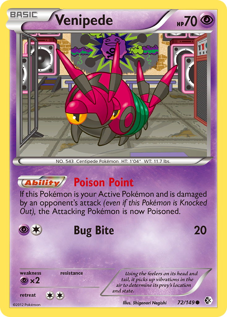 Venipede 72 Common card from Boundaries Crossed