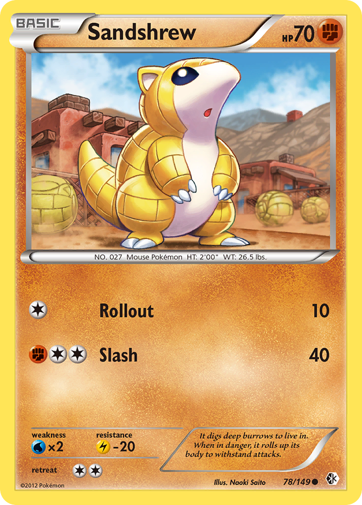 Sandshrew 78 Common card from Boundaries Crossed