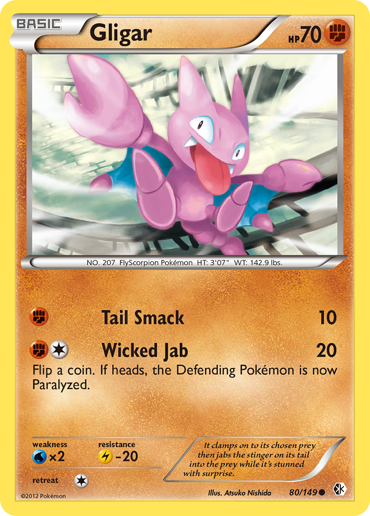 Gligar 80/149 Common card from Boundaries Crossed